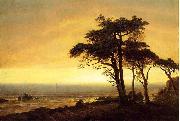 The Sunset at Monterey Bay Albert Bierstadt